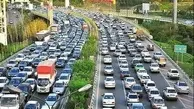 ترافیک سنگین در آزادراه تهران - کرج - قزوین 
