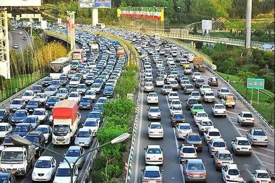 ترافیک سنگین در آزادراه تهران - کرج - قزوین 