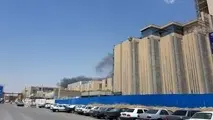 آتش سوزی در کارگاه ساختمانی در غرب دریاچه چیتگر