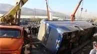 ۱۲ کشته و زخمی نتیجه برخورد اتوبوس «ولوو» با کامیون