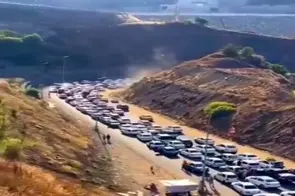 وضعیت جاده چالوس و جاده هراز هم اکنون آنلاین؛ توقف ایستایی ۳ کیلومتری کندوان