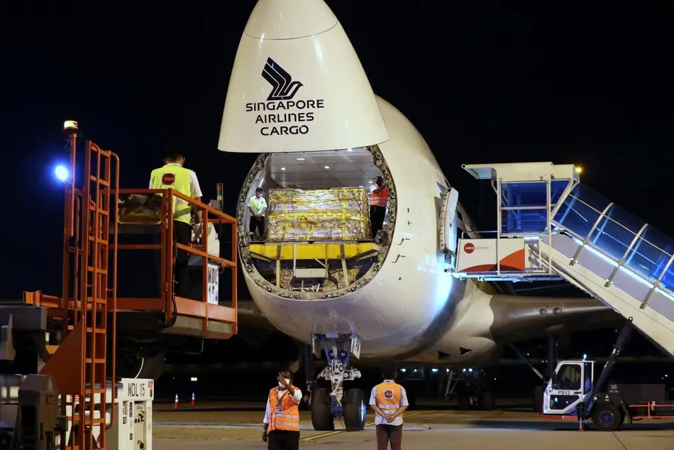 Singapore Airlines delivers first shipment of Covid-19 vaccines from Brussels to Singapore