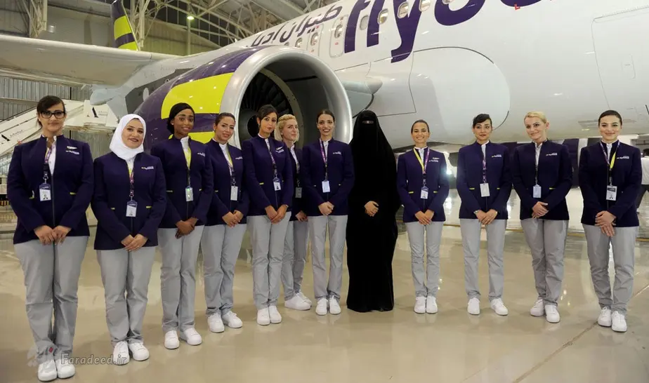  زنان مهماندار در هواپیمایی عربستان 