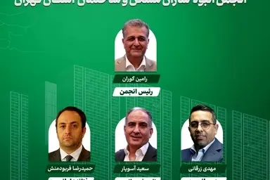اعضای هیات رئیسه انجمن انبوه سازان استان تهران مشخص شدند