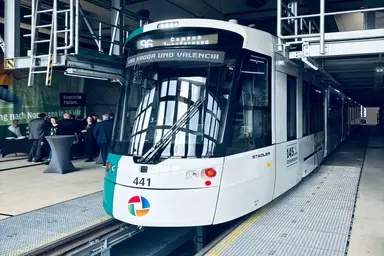 Stadler’s TINA trams begin trial operations in Halle, Germany