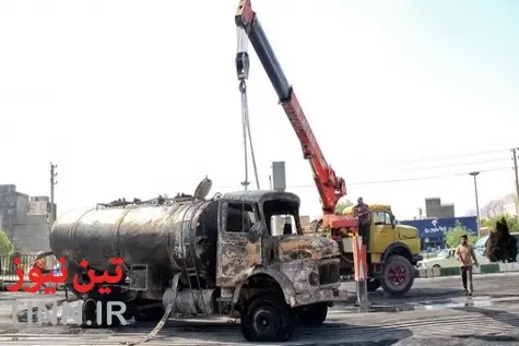 گزارش تصویری / انفجار تانکر حامل سوخت در کرمانشاه