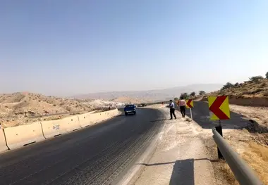 رفع نقطه حادثه خیز خروجی تونل تنگ ترکان در جاده کنارتخته-کازرون