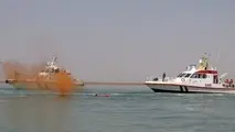  نجات ۶ ملوان یک شناور باری در آب های خلیج فارس 