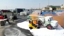 مانور اطفاء حریق و جابه‌جایی کالا در بندر آبادان برگزار شد