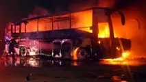گزارش راهداری درباره تصادف تانکر و اتوبوس مسافری در سنندج 