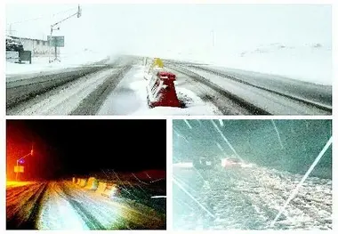 تردد در گردنه مائین بلاغ تکاب با زنجیر چرخ امکان پذیر است