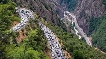 آخرین وضعیت ترافیکی جاده‌ های کشور: ترافیک سنگین در جاده چالوس و آزادراه کرج به قزوین