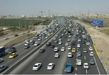 ترافیک سنگین در آزادراه قزوین -کرج