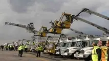  مانور برف‌روبی در فرودگاه مهرآباد 