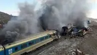 ۴۰ واگن مستهلک خط ریلی تهران - قم در آتش سوخت