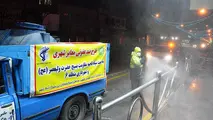 تلاش نیروهای سپاه و گروه‌های جهادی برای ضدعفونی معابر شهری
