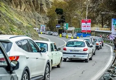 
ترافیک سنگین در جاده چالوس
