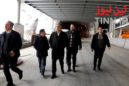 بازدید وزیر راه و شهرسازی از منطقه یک آزادراه تهران - شمال