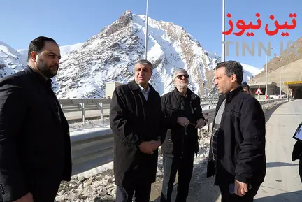 بازدید وزیر راه و شهرسازی از منطقه یک آزادراه تهران - شمال