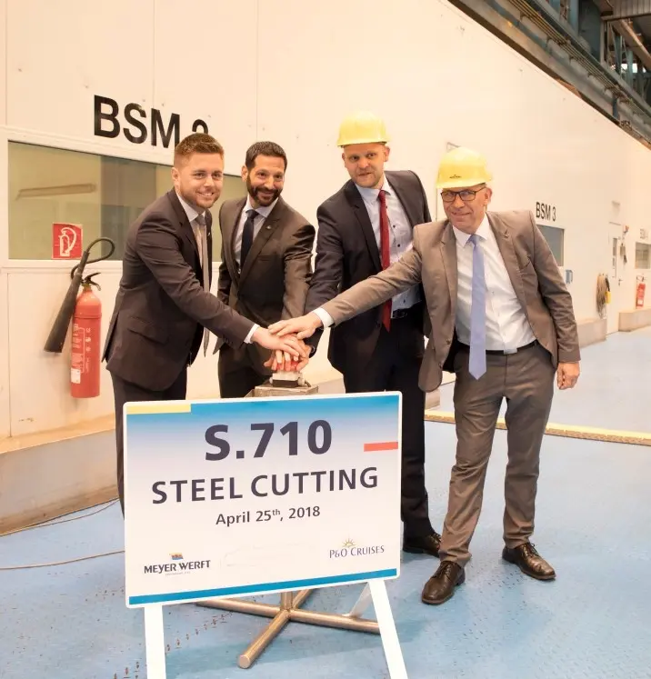 First Steel Cut for P&O Cruises’ Newest Ship
