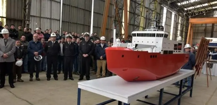 New icebreaker for Chilean Navy under construction