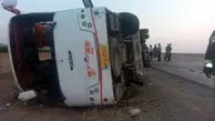 27 مجروح در حادثه واژگونی اتوبوس در بادرود نطنز