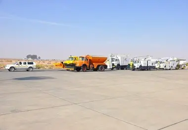 تجهیزات عملیات زمستانی فرودگاه اصفهان بازرسی شد