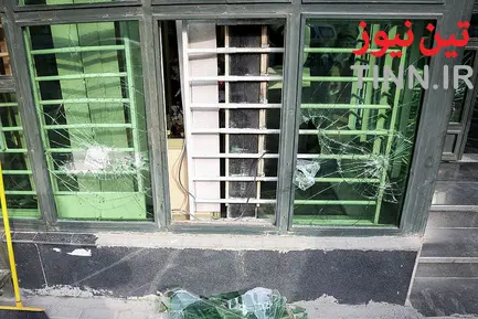 تصاویری از خرابکاری اغتشاش‌گران در تهران