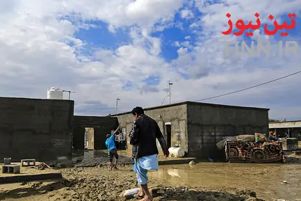 مناطق سیل زده جاسک