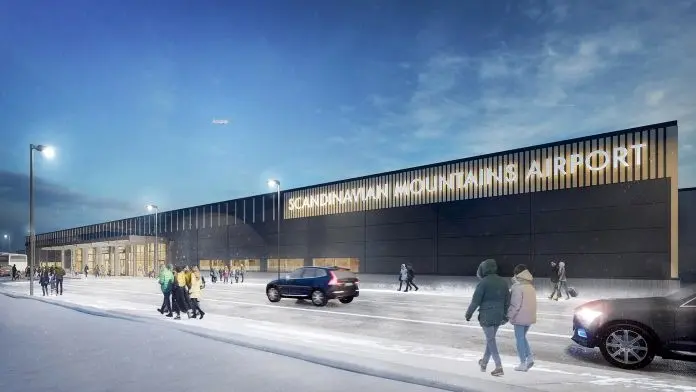New airport in Swedish mountains: first SAS flight today