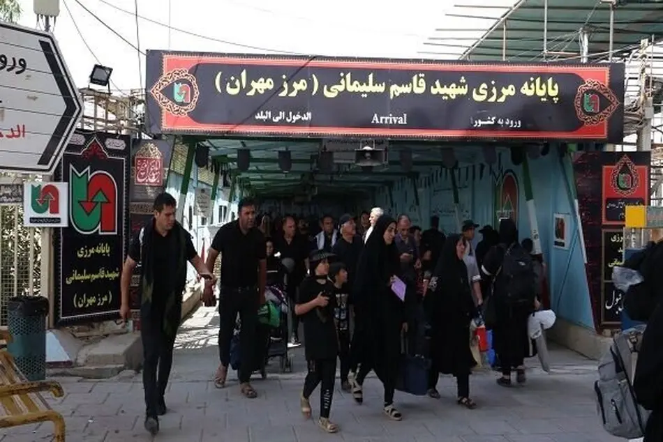 وزانه بیش از ۱۰ هزار نفر از مرز بین‌ المللی مهران تردد می‌ کنند