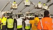 مانور عملیات زمستانی در فرودگاه مهرآباد