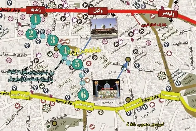 هیچ قسمتی از تونل مترو شیراز در زیر بافت‌ تاریخی شیراز نیست
