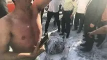 خودسوزی در مقابل شهرداری تهران