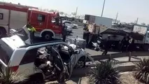 تصادف مرگبار در بزرگراه آزادگان تهران/ تصاویر