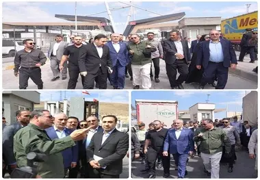 Vice President and Chairman of the Plan and Budget Organization Visits Bazargan Border Crissing Operations and Infrastructure Development 