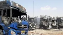 چندین انفجار شدید در پی آتش سوزی پارکینگ در سنندج