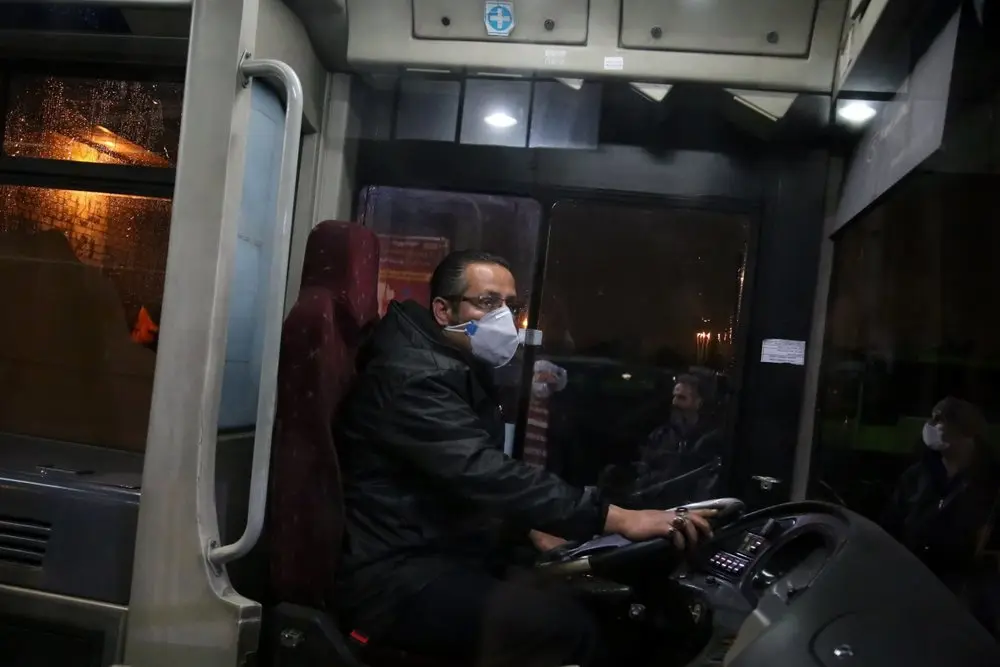 استفاده 98 درصد از مسافران اتوبوس از ماسک