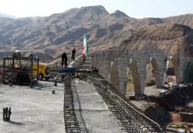 2 ماه زمان برای ساخت یک پل در مسیر راه‌آهن رشت - قزوین