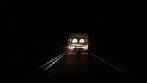 فیلم| شرایط جاده سیرجان- بندرعباس در شب