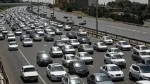 ترافیک سنگین در محور شهریار - تهران 