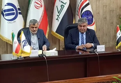 امضای یادداشت تفاهم افزایش سطح همکاری‌های هوانوردی بین ایران و عراق در بغداد