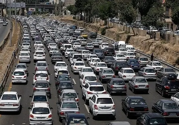 ترافیک سنگین در محور کرج-چالوس
