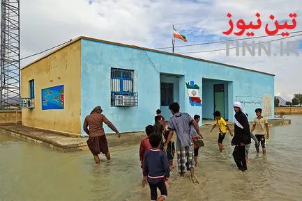 مناطق سیل زده جاسک