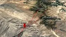 مختصات مشخص‌شده از طریق تلفن همراه در نزدیکی قله دناست