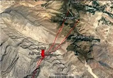 مختصات مشخص‌شده از طریق تلفن همراه در نزدیکی قله دناست