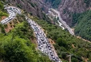 ترافیک آزادراه پردیس - تهران سنگین است