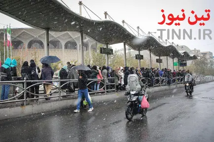 برف و ترافیک تهران