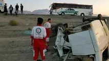 تصادف اتوبوس و مینی بوس در محدوده ده نمک آرادان (سمنان) با 40 مصدوم 