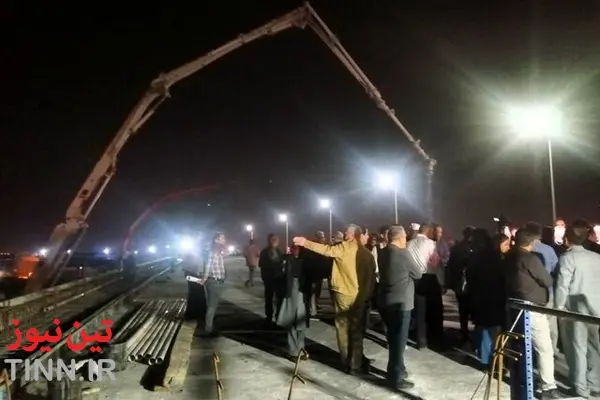 پیشرفت ۶۷ درصدی احداث بزرگترین پل در شیراز + عکس